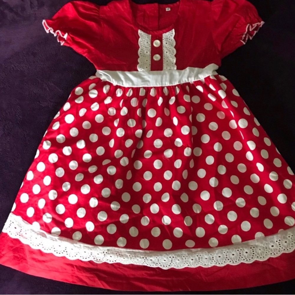 Red Polka Dot Kids Dress - NWOT Size 8